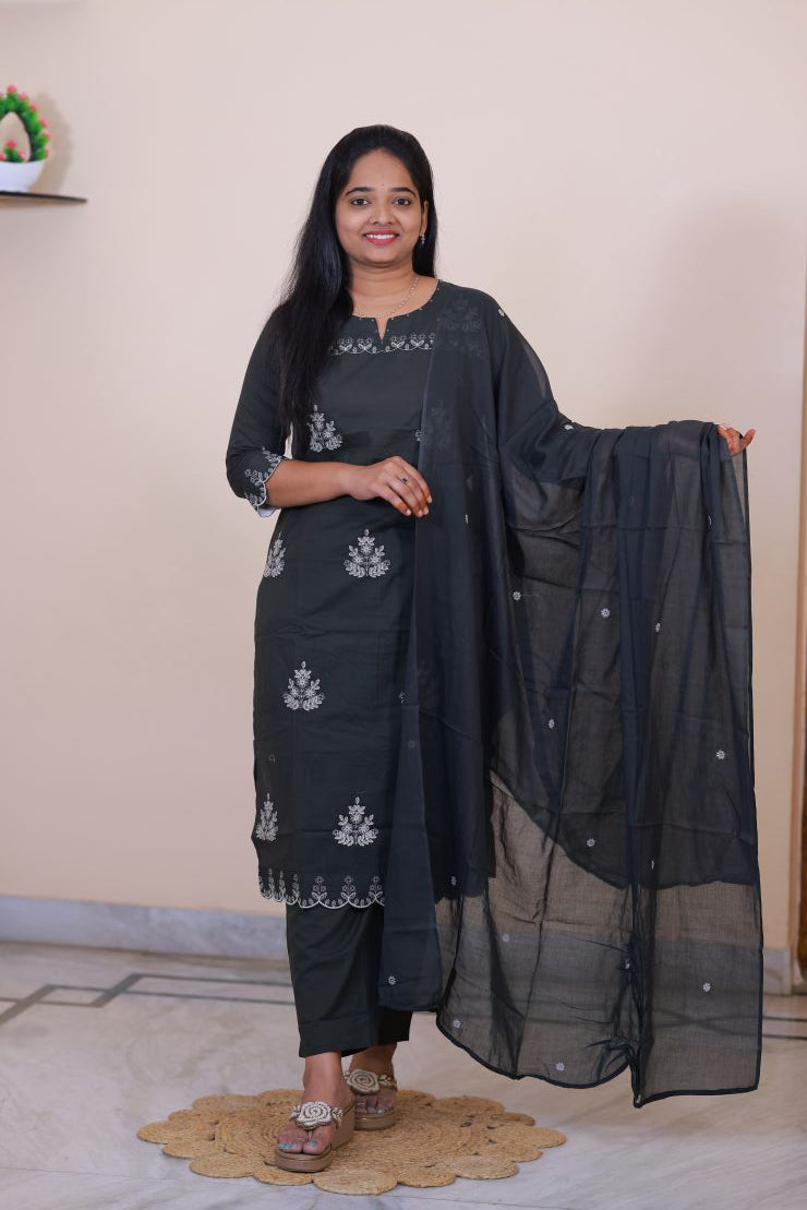Cotton 3 Piece dress