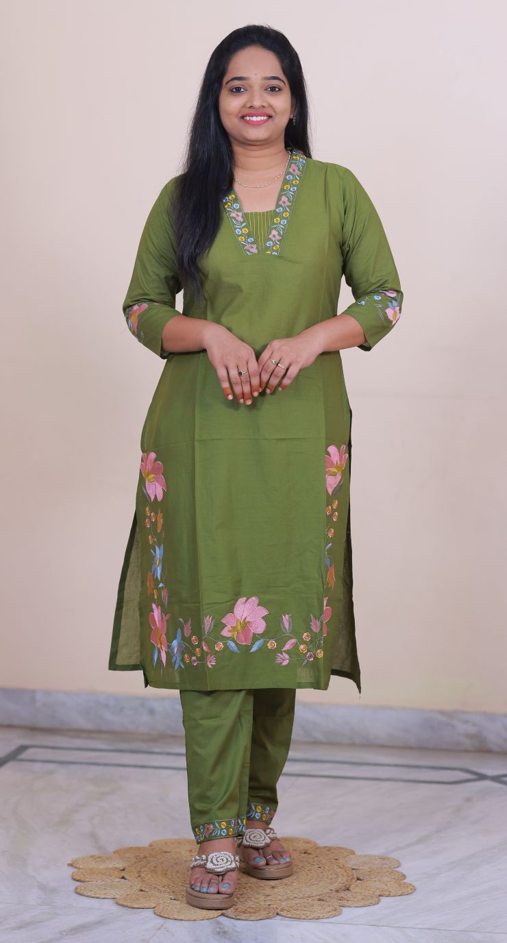 Cotton 3 piece dress