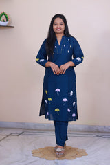 Cotton Embroidery 2 piece dress