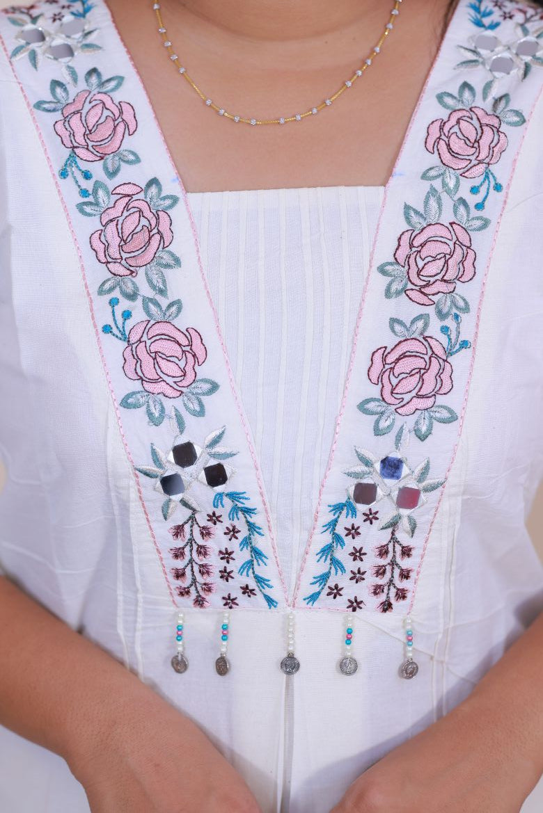Cotton Embroidery 3 piece dress