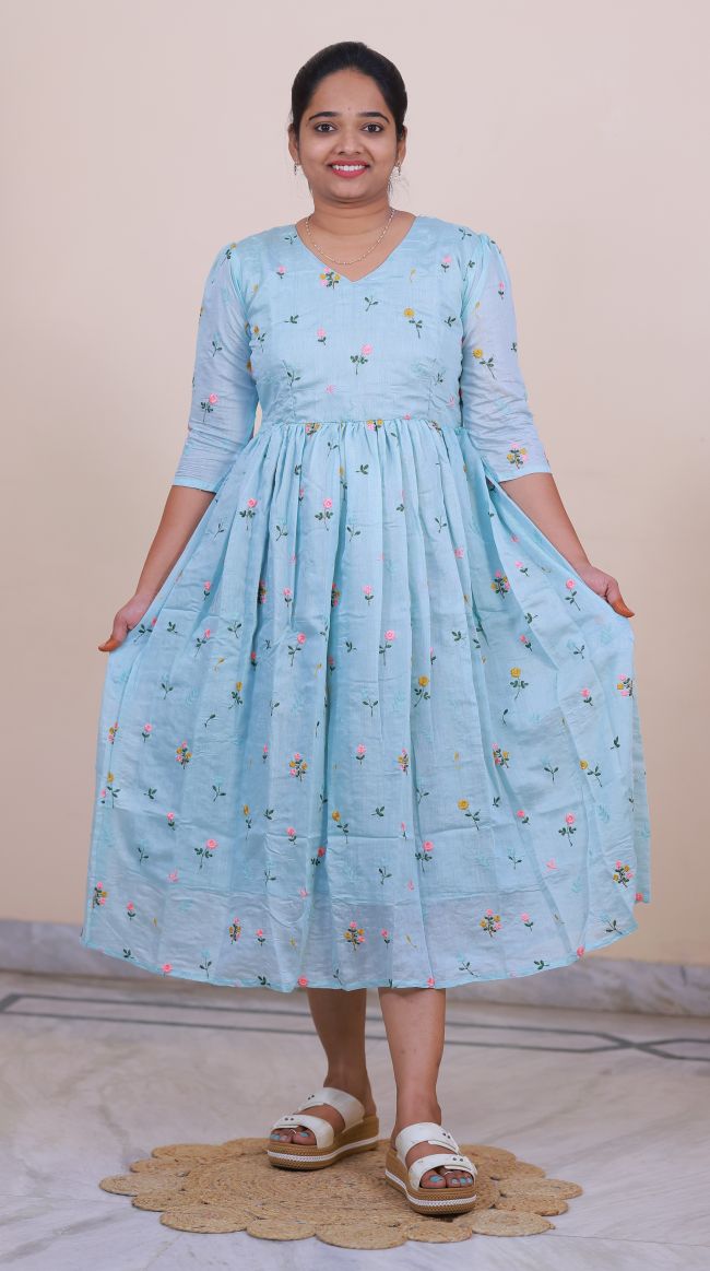 Mul Chanderi Frock