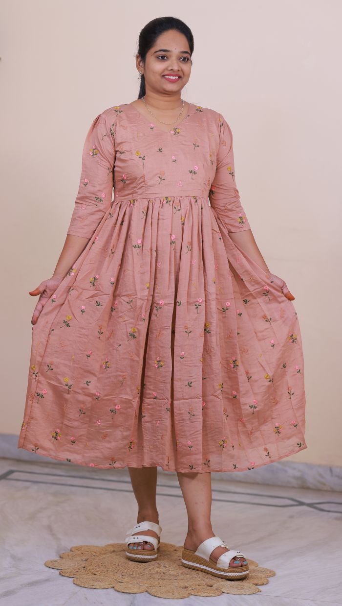 Mul Chanderi Frock