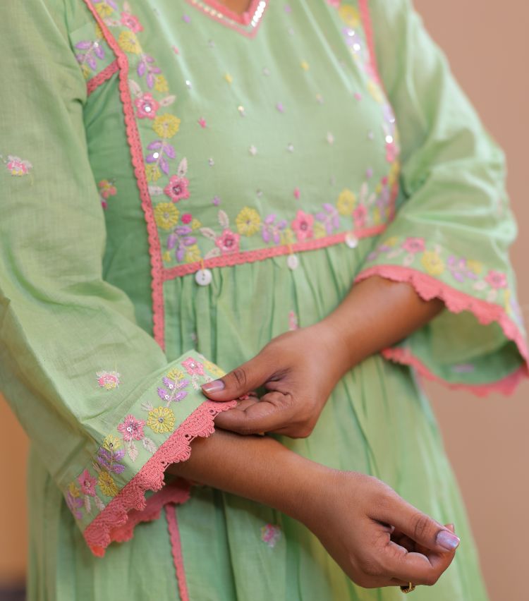 Mul Mul Cotton 3 piece dress