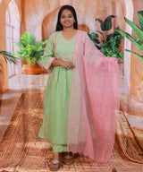 Mul Mul Cotton 3 piece dress
