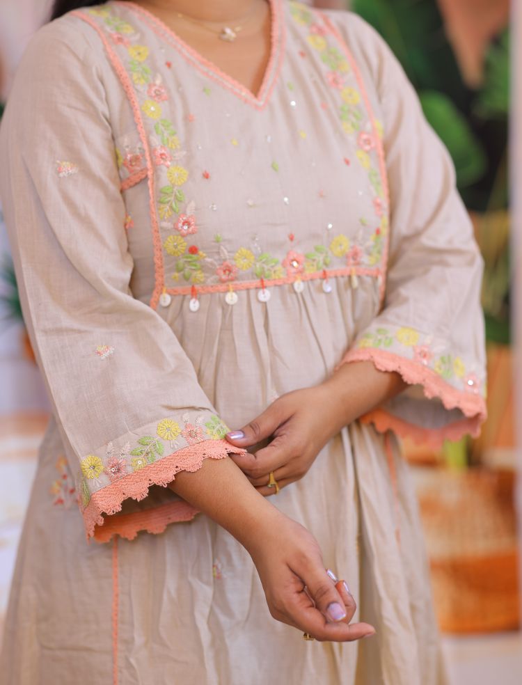 Mul Mul Cotton 3 piece dress