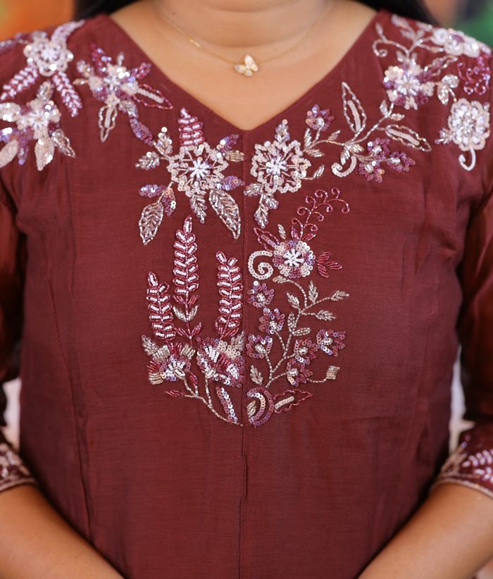 Banaras Mulchanderi 3 piece dress