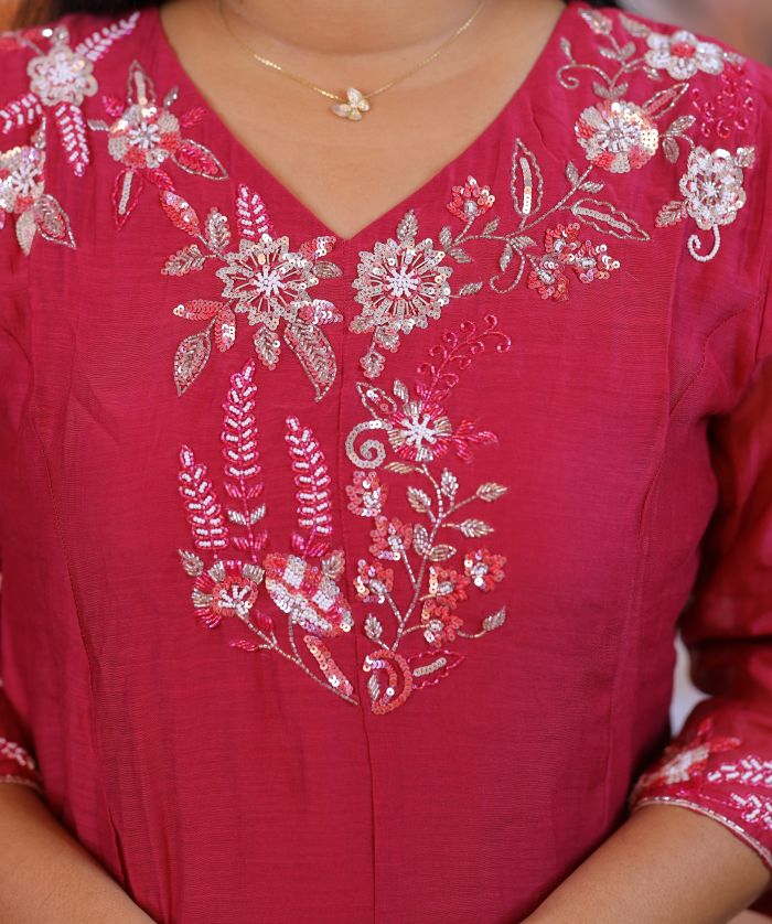 Banaras Mulchanderi 3 piece dress