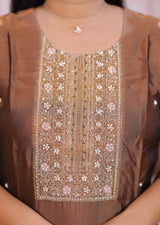 Soft Banaras Mulchander Kurta Set with Dupatta