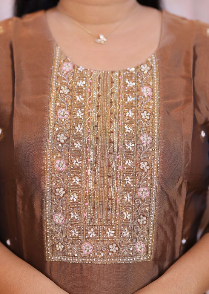 Soft Banaras Mulchander Kurta Set with Dupatta