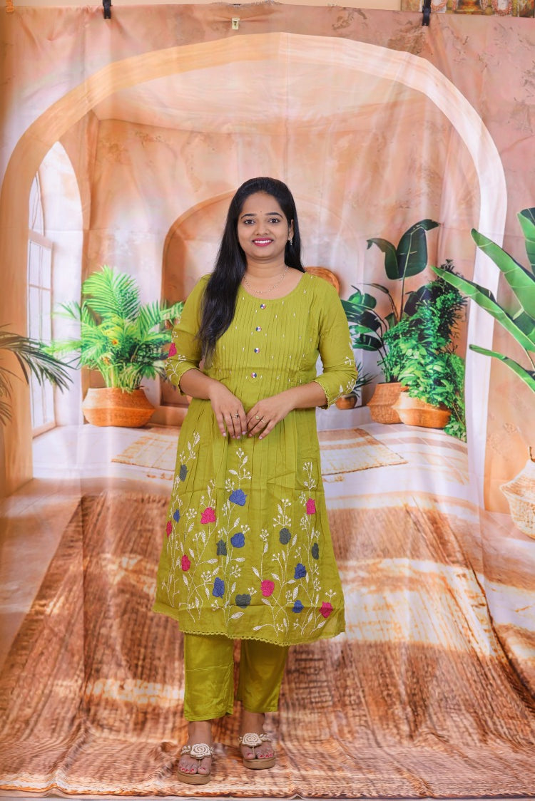 Banaras Mulchanderi3 piece dress
