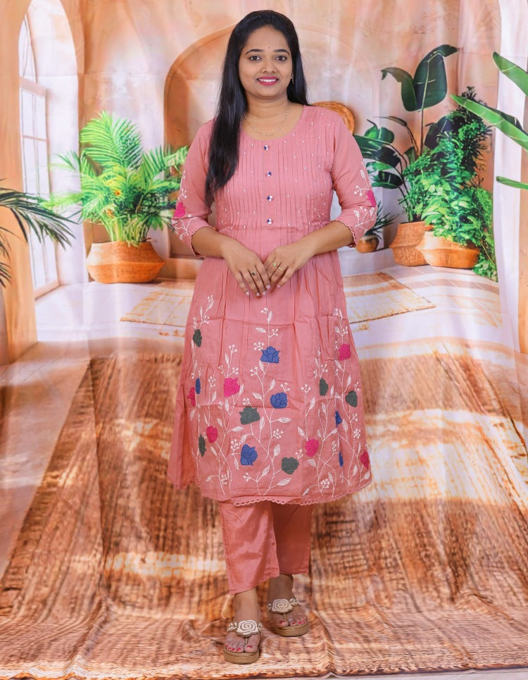Banaras Mulchanderi3 piece dress