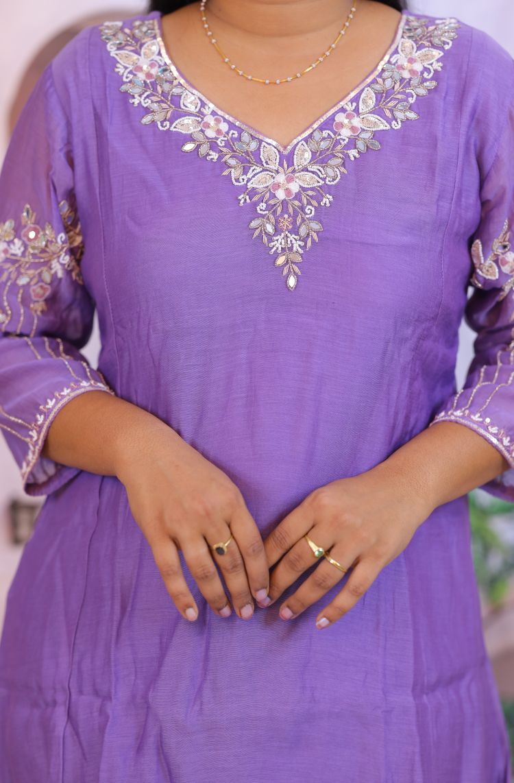 Banaras Mulchanderi 3 piece dress