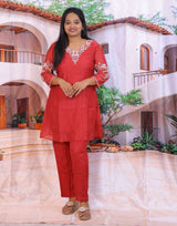 Banaras Mulchanderi 3 piece dress
