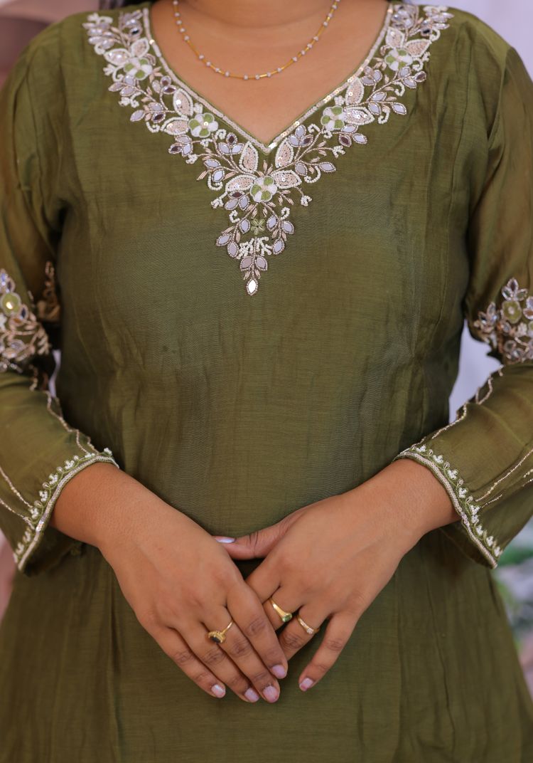 Banaras Mulchanderi 3 piece dress