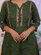 Cotton Embroidery 2 piece dress