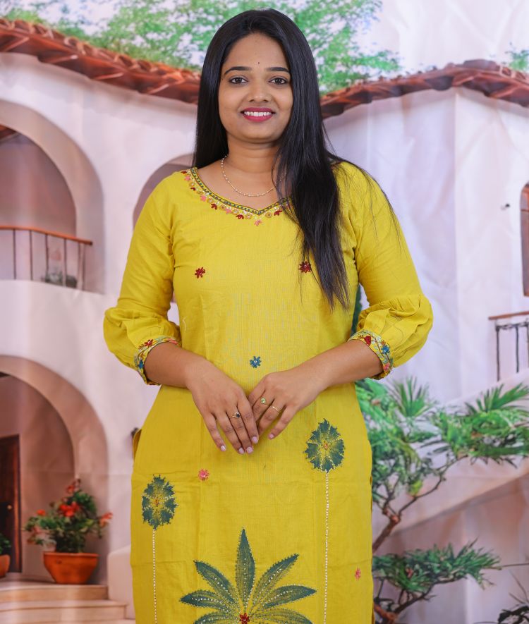 Cotton Embroidery 2 piece dress