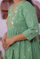 Cotton Embroidery 2 piece dress