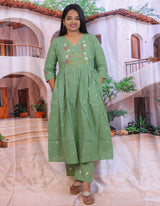 Cotton Embroidery 2 piece dress