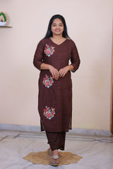 Cotton Embroidery 3 Piece dress
