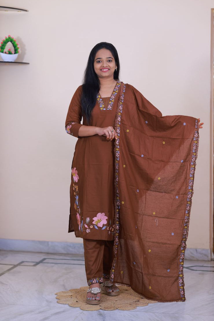 Cotton 3 piece dress