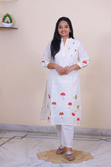 Cotton Embroidery 2 piece dress