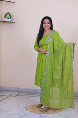 Cotton Embroidery 3 piece dress