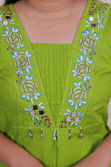 Cotton Embroidery 3 piece dress