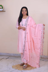Cotton Embroidery 3 piece dress
