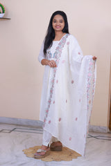 Cotton Embroidery 3 piece dress