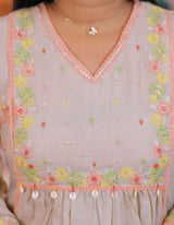Mul Mul Cotton 3 piece dress
