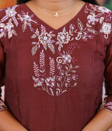 Banaras Mulchanderi 3 piece dress