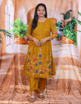 Banaras Mulchanderi3 piece dress