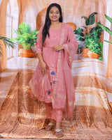 Banaras Mulchanderi3 piece dress