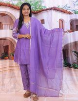 Banaras Mulchanderi 3 piece dress