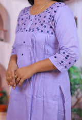Cotton Embroidery 2 piece dress