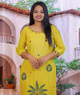 Cotton Embroidery 2 piece dress
